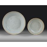 TWO CHINESE YINGQING GLAZED DISHES, SOUTHERN SONG (1127-1279 AD)