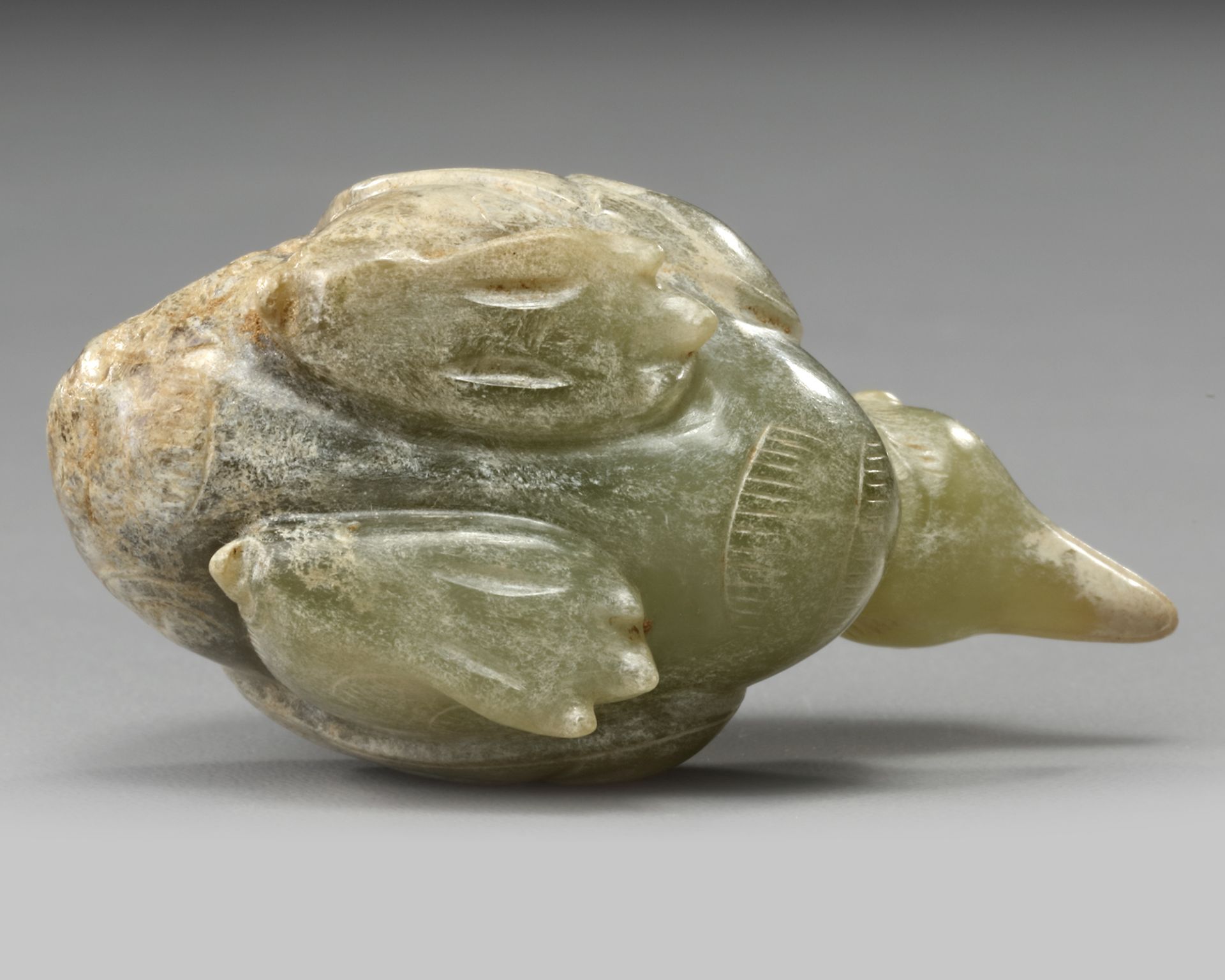 A CHINESE JADE DUCK WATER POT, SONG DYNASTY (960-1279) - Image 4 of 4