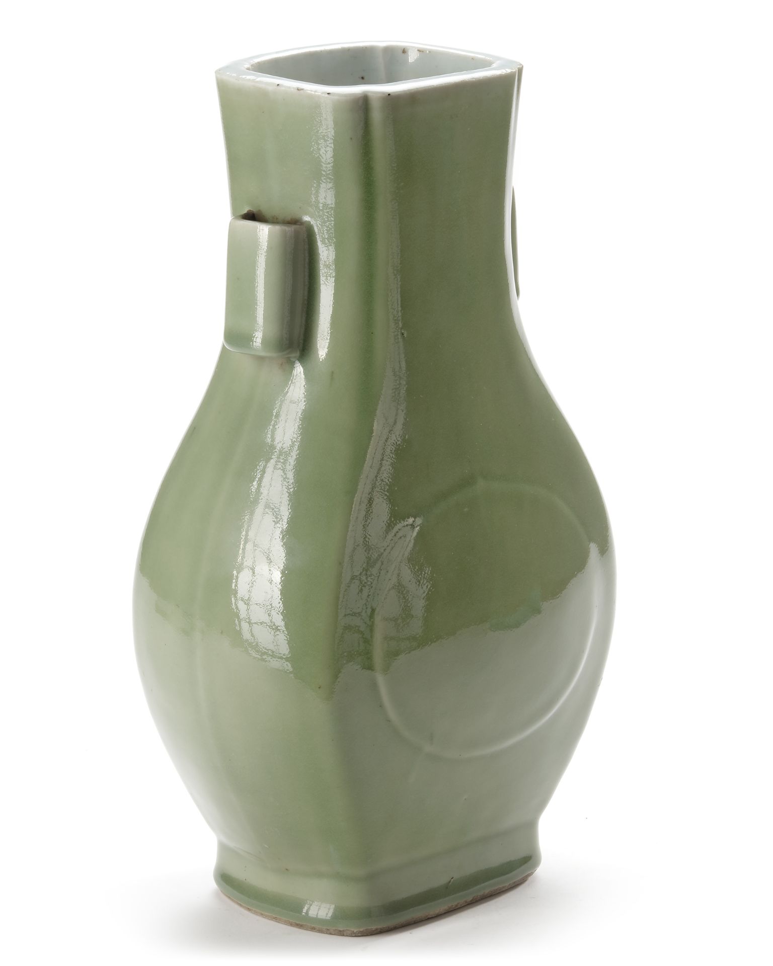 A CHINESE CELADON HU VASE, 18TH CENTURY - Image 3 of 5