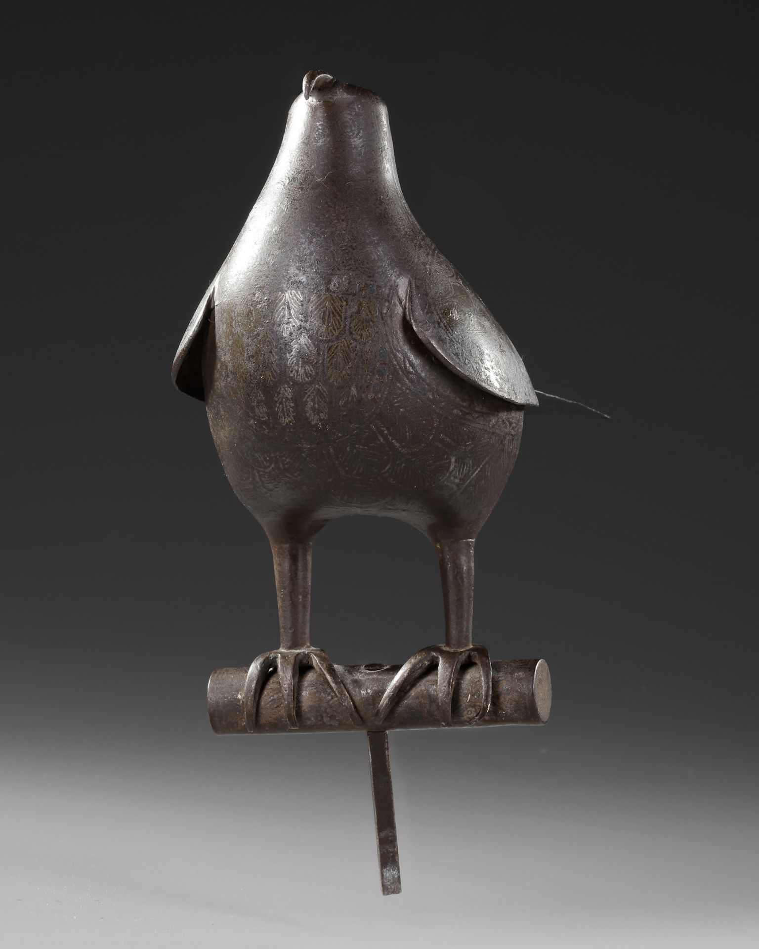 A PERSIAN STEEL BIRD, ZAND DYNASTY 18TH CENTURY - Image 3 of 4