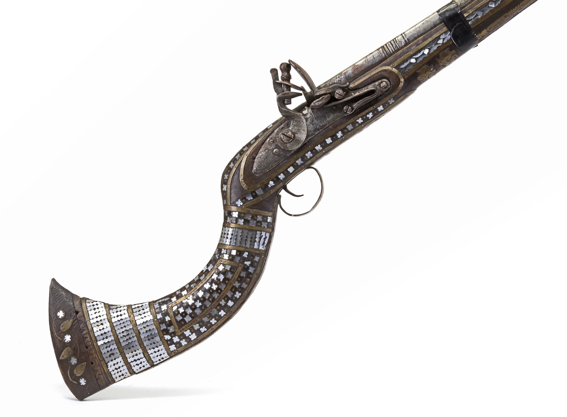 AN OTTOMAN MIQUELET LOCK LONG GUN - Image 6 of 10