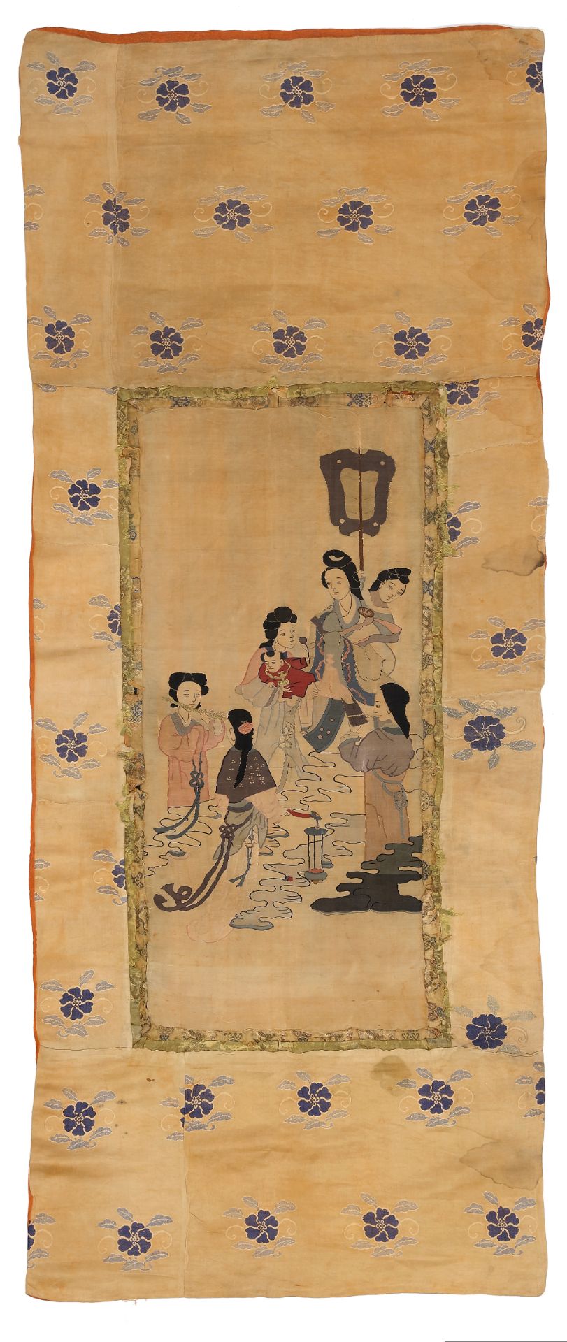 A CHINESE SILK KESI PANEL, 19TH CENTURY