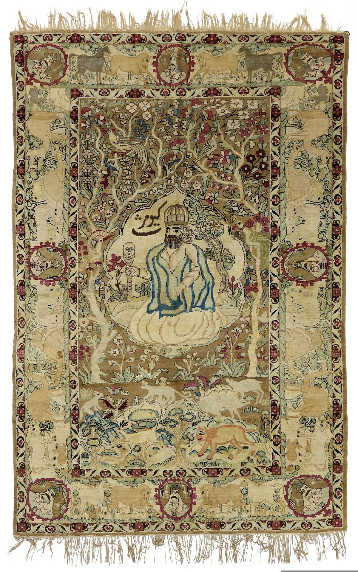 A KIRMAN RAWR RUG, PERSIA, LATE 19TH CENTURY