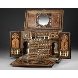 A POST-NASRID WOODEN AND BONE INLAID CABINET, SPAIN, 19TH CENTURY