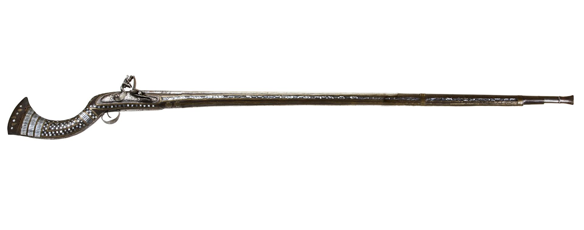 AN OTTOMAN MIQUELET LOCK LONG GUN - Image 2 of 10