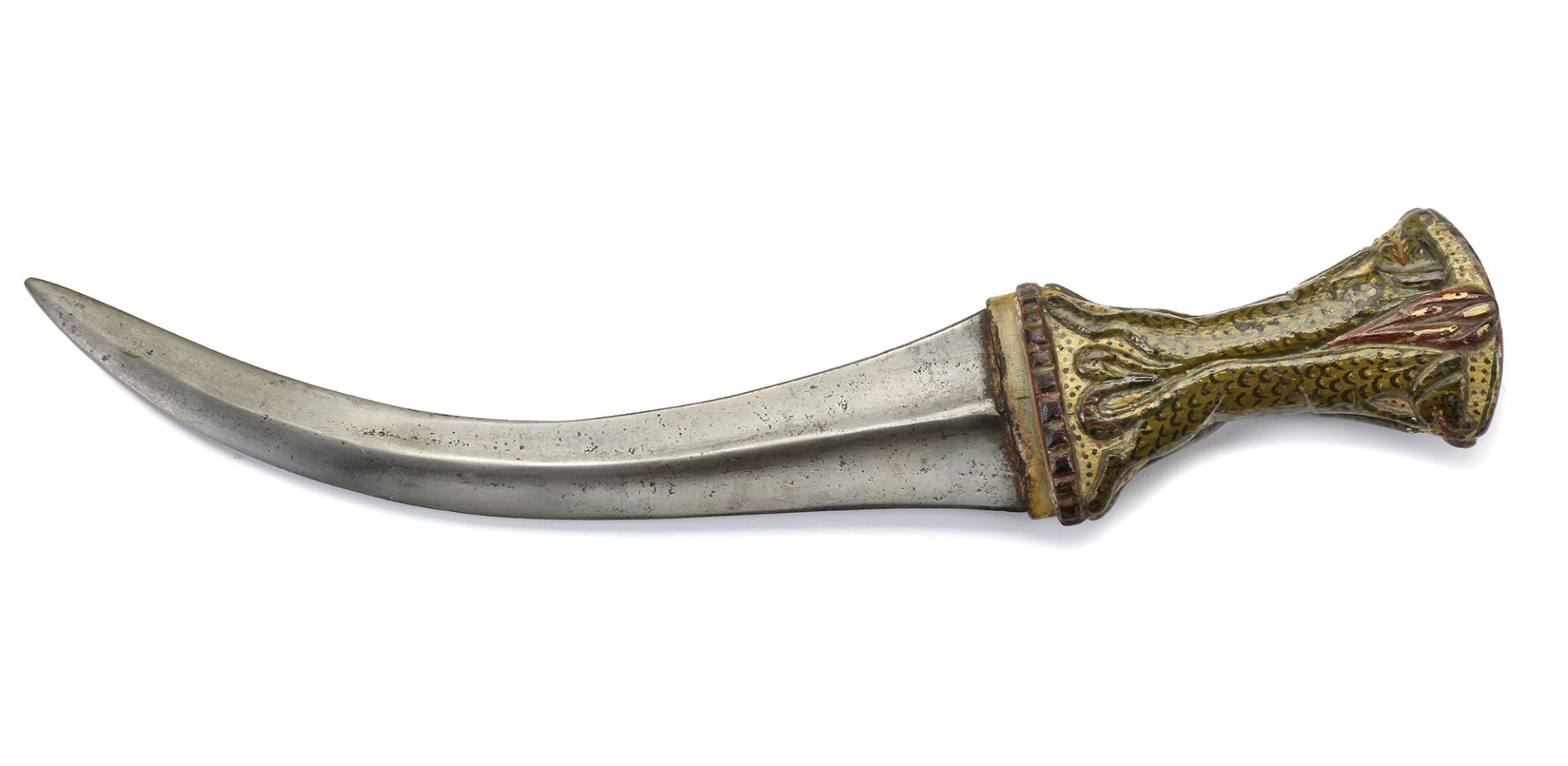 A MUGHAL DAGGER WITH WOODEN HILT, NORTH-INDIA, 19TH CENTURY - Image 2 of 4