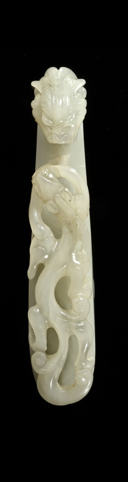 A CHINESE JADE BELT HOOK, 19TH-20TH CENTURY - Image 3 of 6