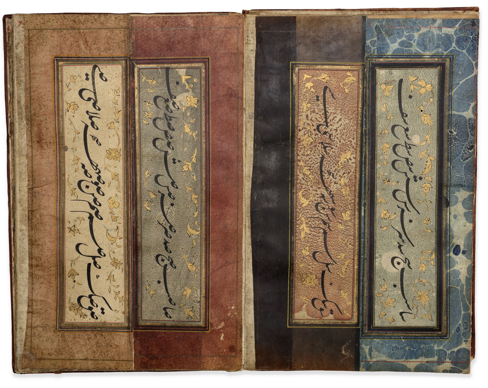 AN OTTOMAN ILLUMINATED CONCERTINA-FORM CALLIGRAPHIC MURAQQA, TURKEY, 18TH CENTURY - Image 5 of 5