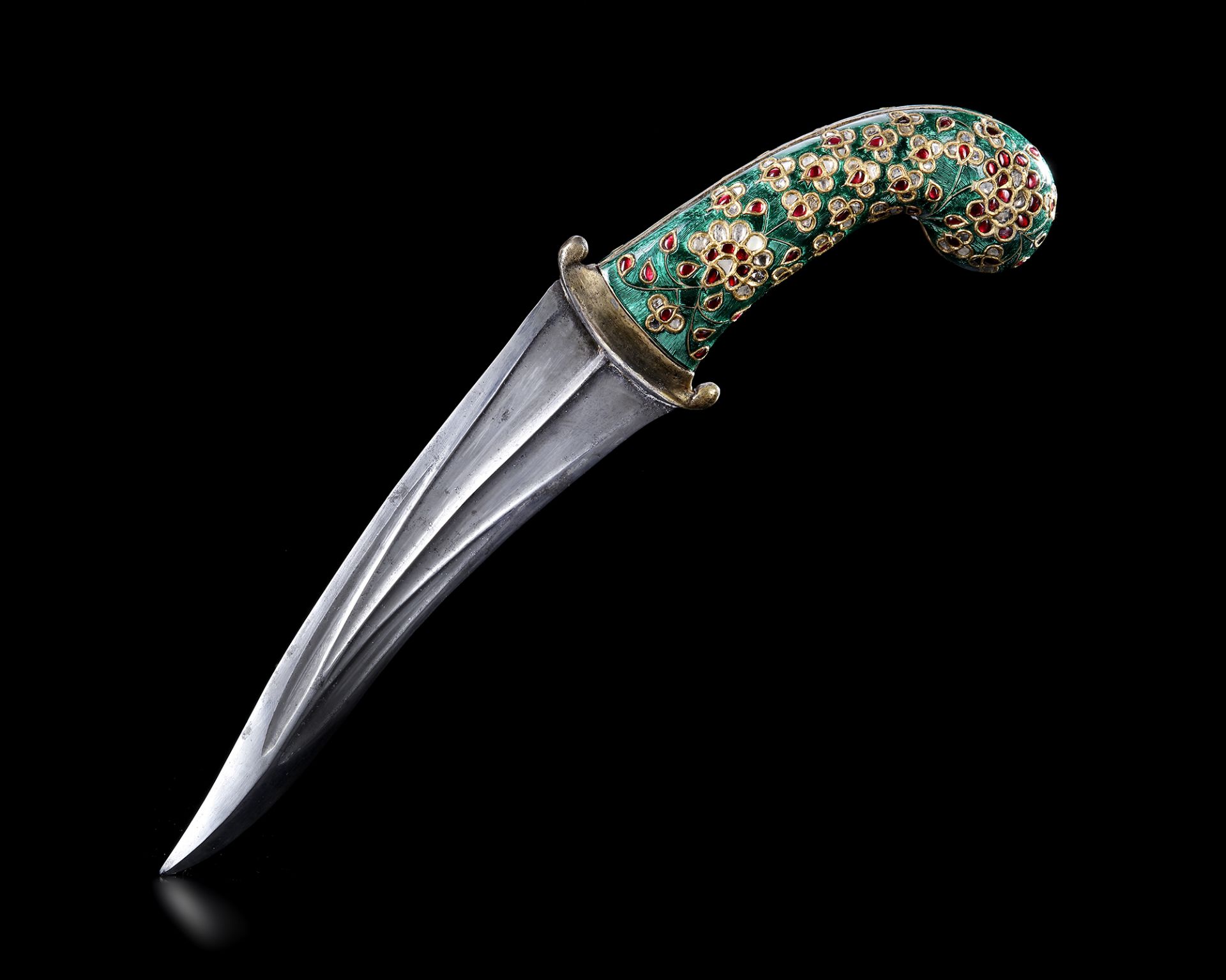 A MUGHAL GEM-SET DAGGER (KHANJAR), INDIA 18TH CENTURY