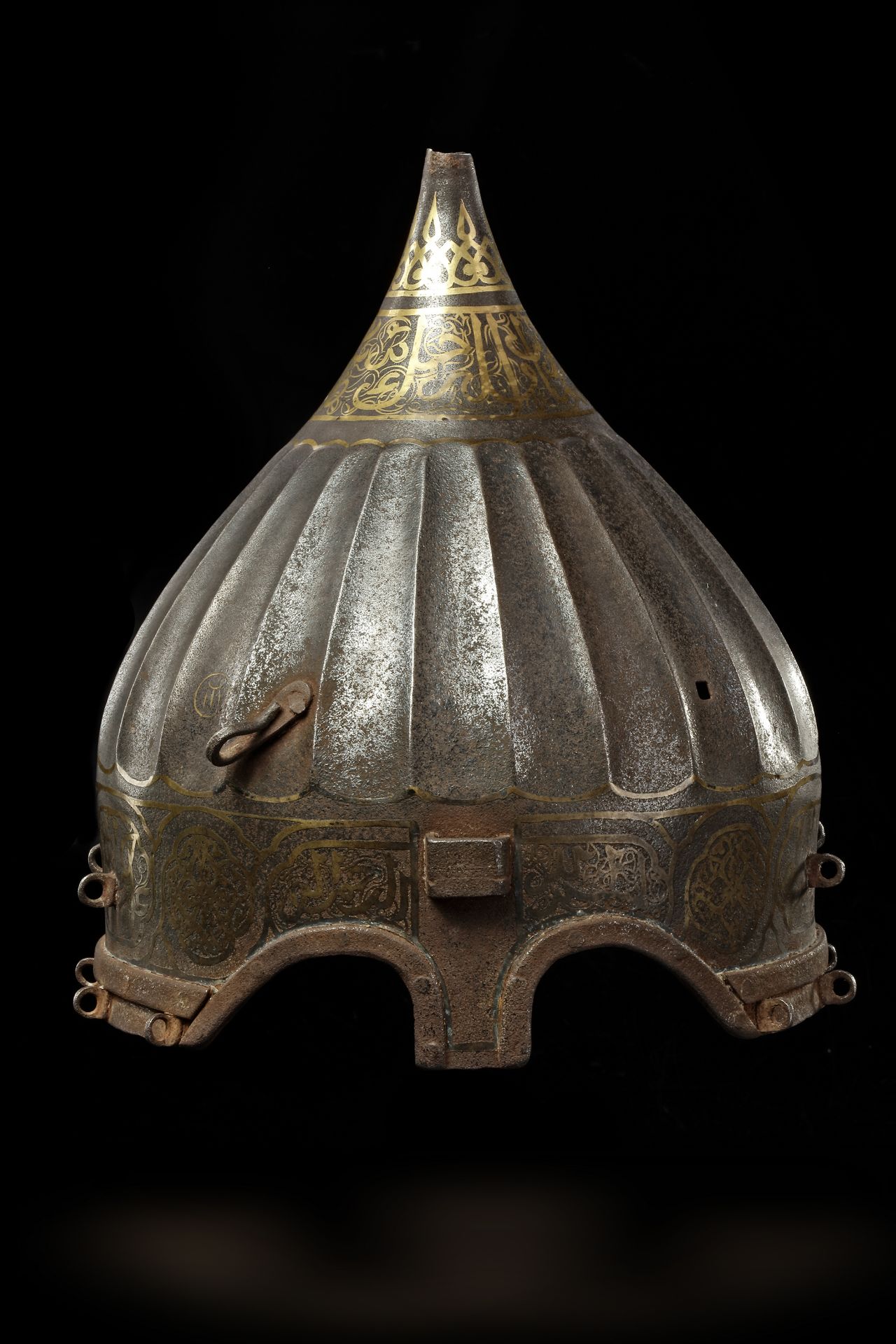 AN INSCRIBED STEEL TURBAN HELMET, ANATOLIA 15TH CENTURY