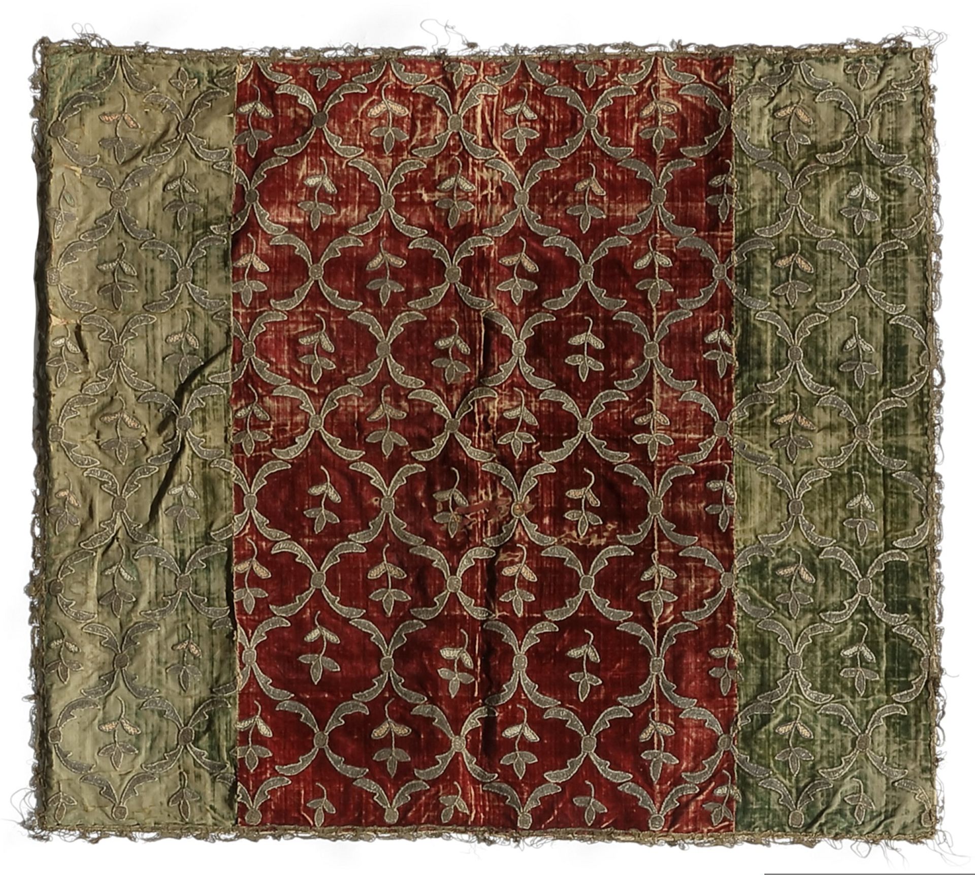 AN EUROPEAN SILK, VELVET AND METAL TEXTILE, PROBABLY ITALY, EARLY 18TH CENTURY