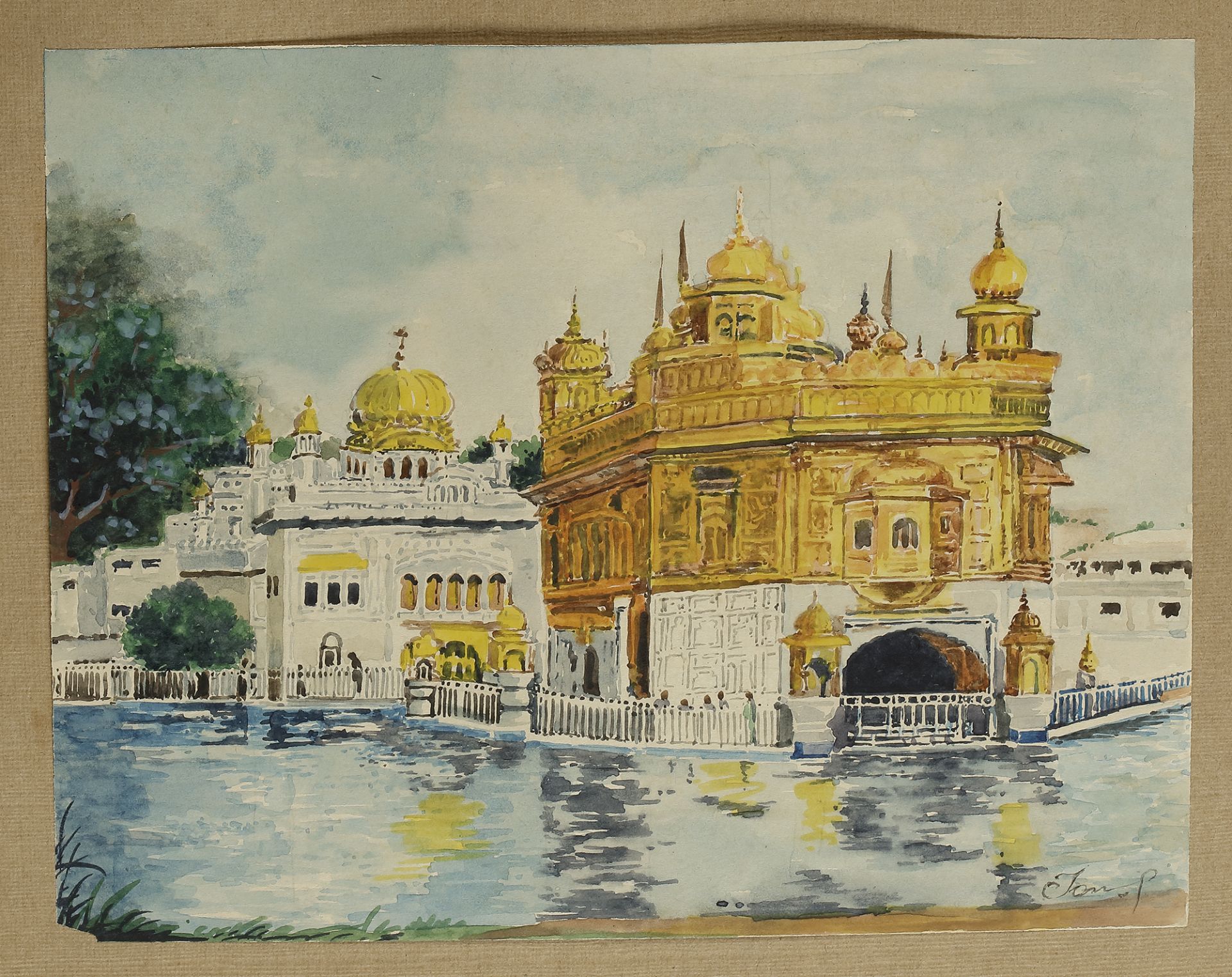 VIEWS OF THE GOLDEN TEMPLE AT AMRITSAR EUROPEAN SCHOOL, 19TH CENTURY - Image 3 of 10