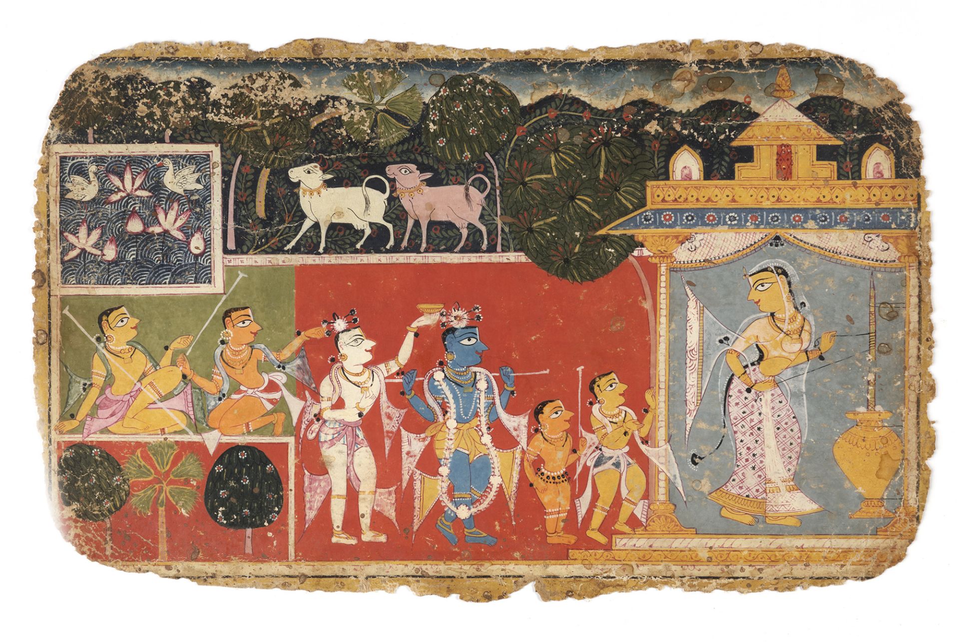 A LEAF FROM THE DISPERSED 'PALAM' BHAGAVATA PURANA, DELHI-AGRA AREA, CIRCA 1520-40