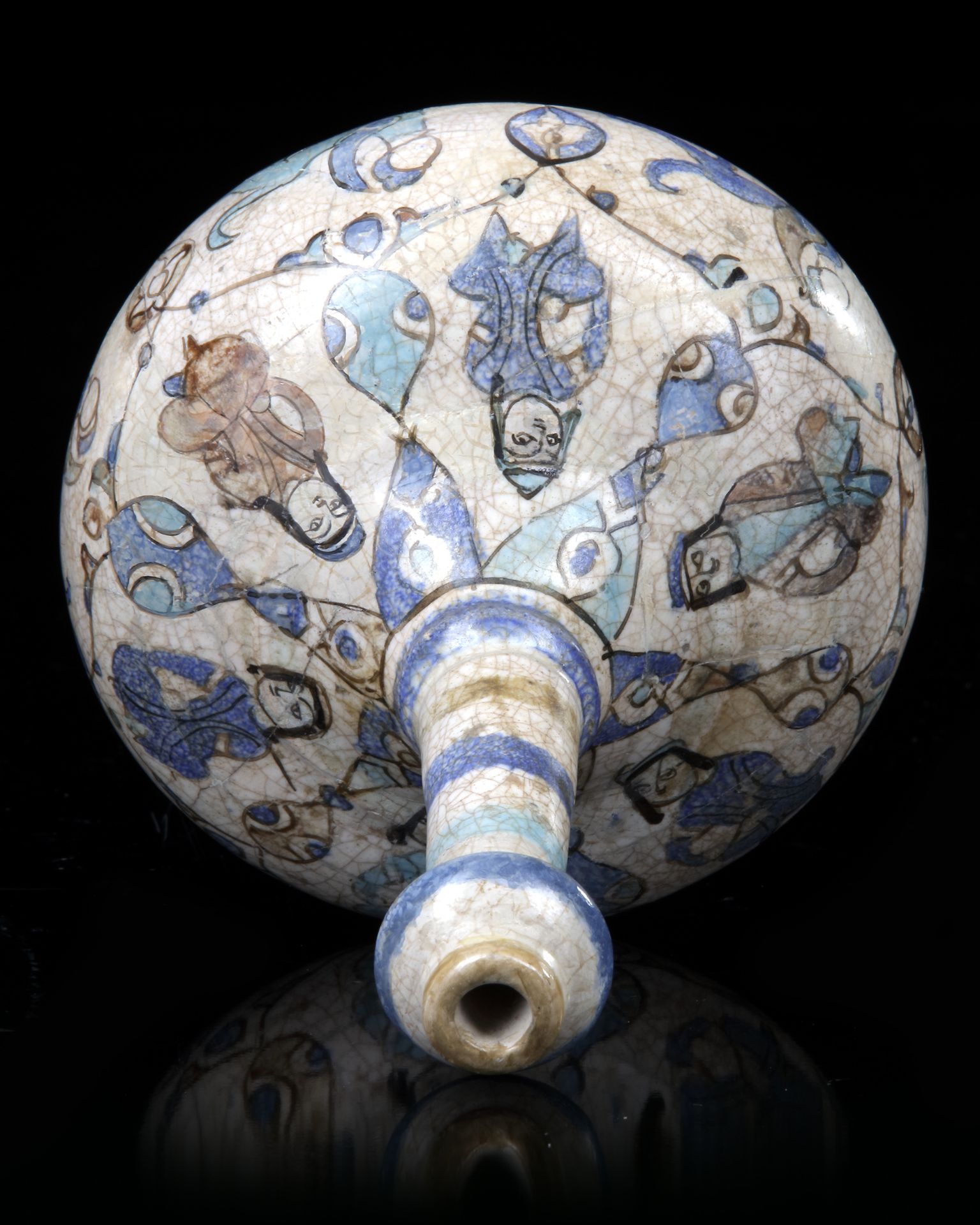 A MINA'I POTTERY BOTTLE VASE, CENTRAL PERSIA, CIRCA 1200 - Image 5 of 5