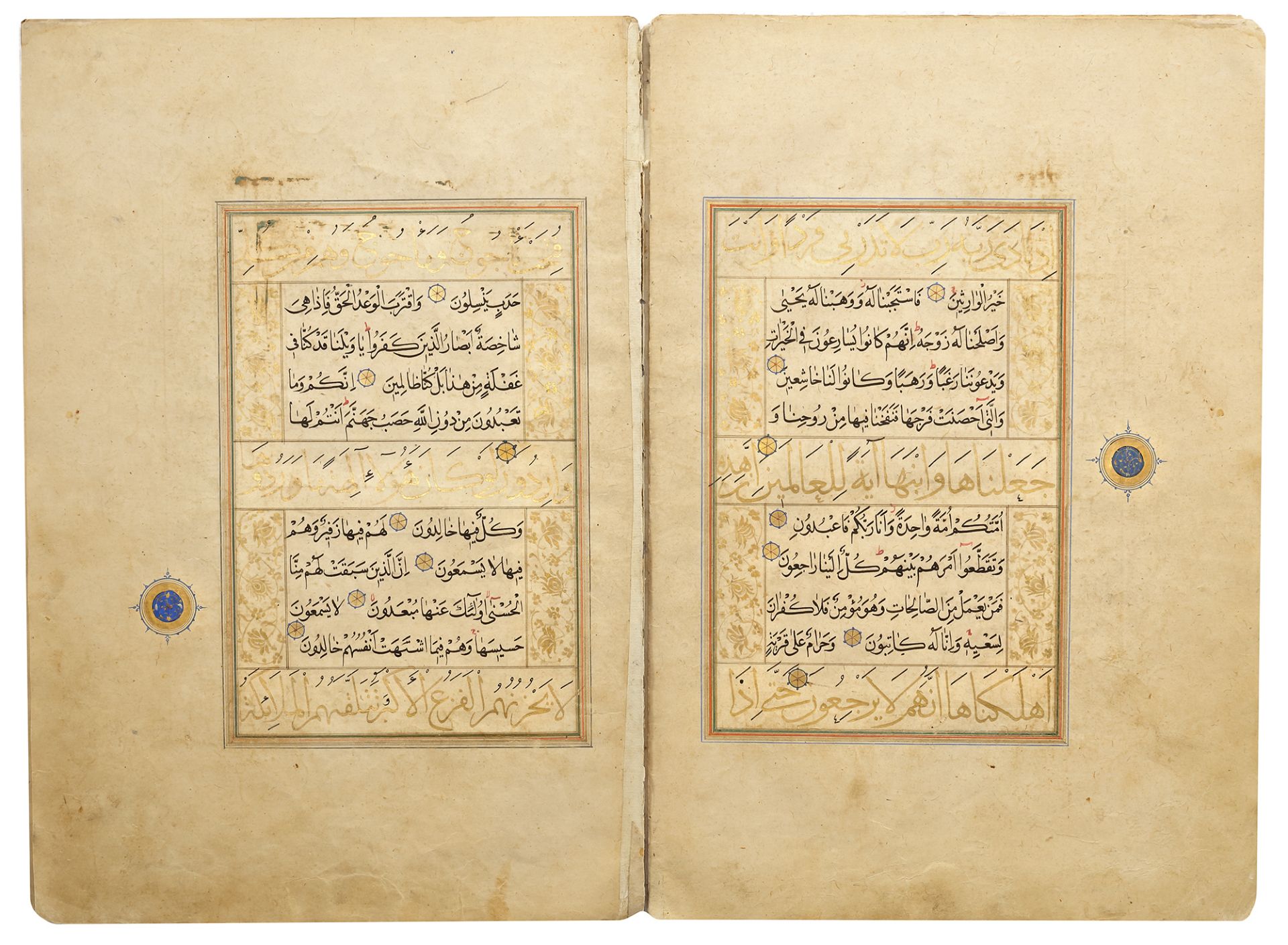 TWELVE SAFAVID QURAN PAGES, PERSIA, 16TH CENTURY - Image 4 of 6