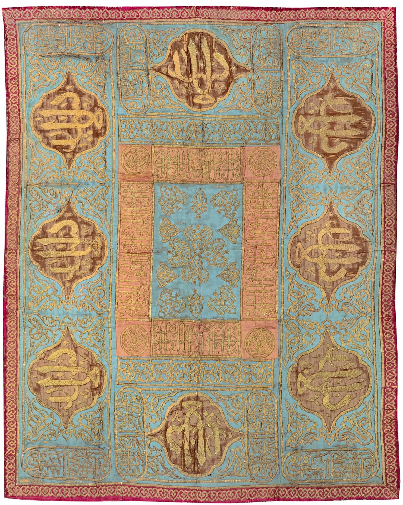 AN OTTOMAN EMBROIDERED HANGING PANEL, LATE 18TH CENTURY