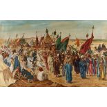 AN OTTOMAN PAINTING OF HAJJ CARAVAN, 20TH CENTURY