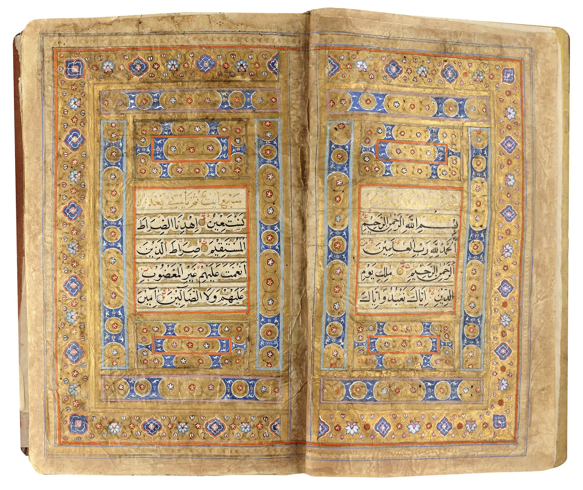 A KASHMIR LEATHER-BOUND QURAN, WRITTEN BY MUHAMMED SAIF AL-ALLAH AL-ANSARI AL-LAHORI, DATED 1248AH/1 - Image 2 of 7