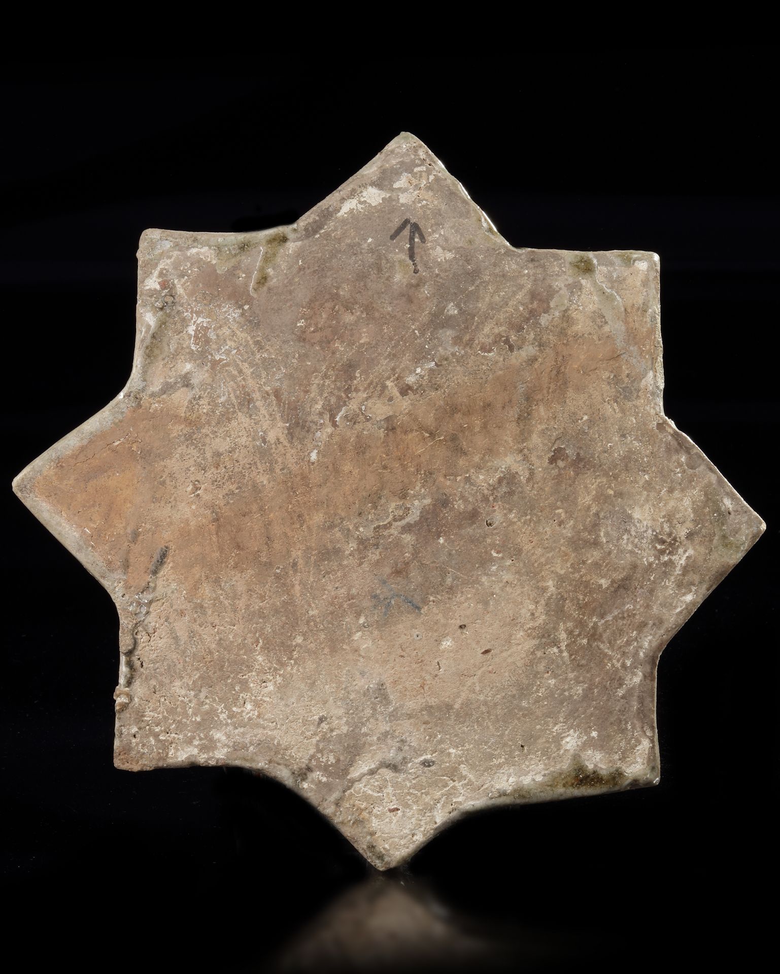 A KASHAN LUSTRE POTTERY STAR TILE, PERSIA, 13TH CENTURY - Bild 2 aus 3