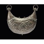 A SELJUK SILVER AND NIELLO PECTORAL AMULET CASE, PERSIA, CIRCA 12TH CENTURY