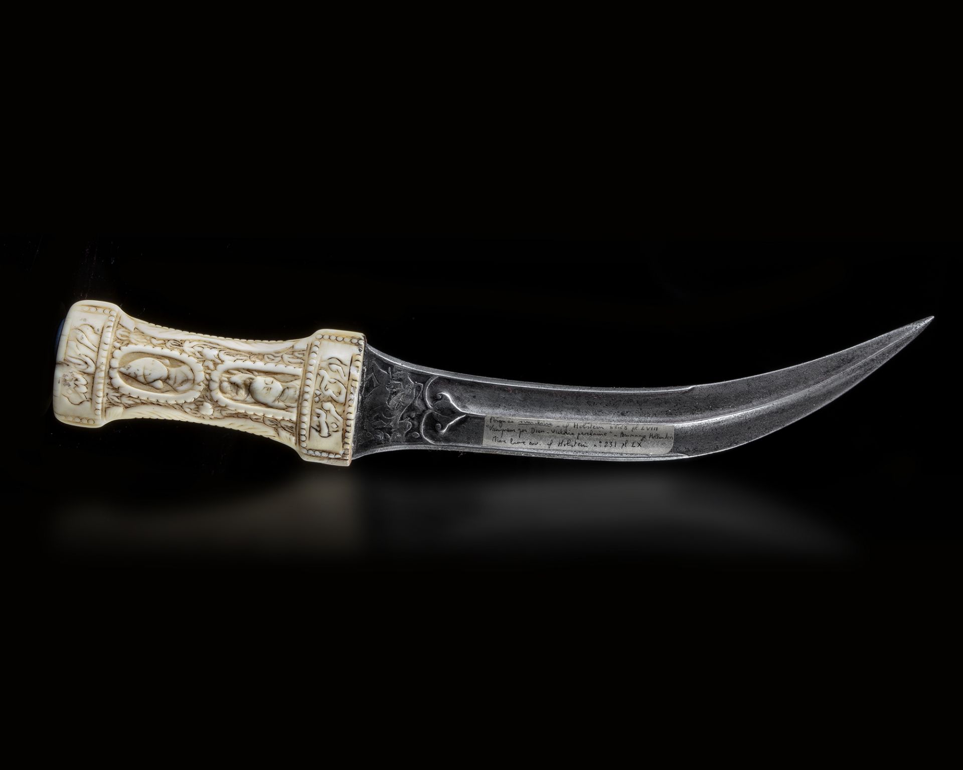 A QAJAR IVORY HILTED DAGGER, PERSIA 19TH CENTURY