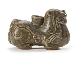 A CHINESE YUEYAO ZOOMORPHIC VESSEL, WESTERN JIN DYNASTY (265-317)