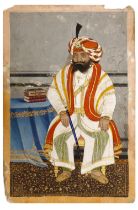 A PORTRAIT OF MAHARAJA GULAB SINGH, NORTH INDIA, 19TH CENTURY