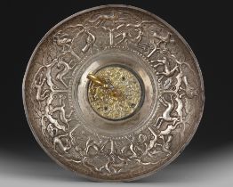 AN OTTOMAN SILVER AND GILT BOWL, OTTOMAN PROVINCES, 16TH CENTURY