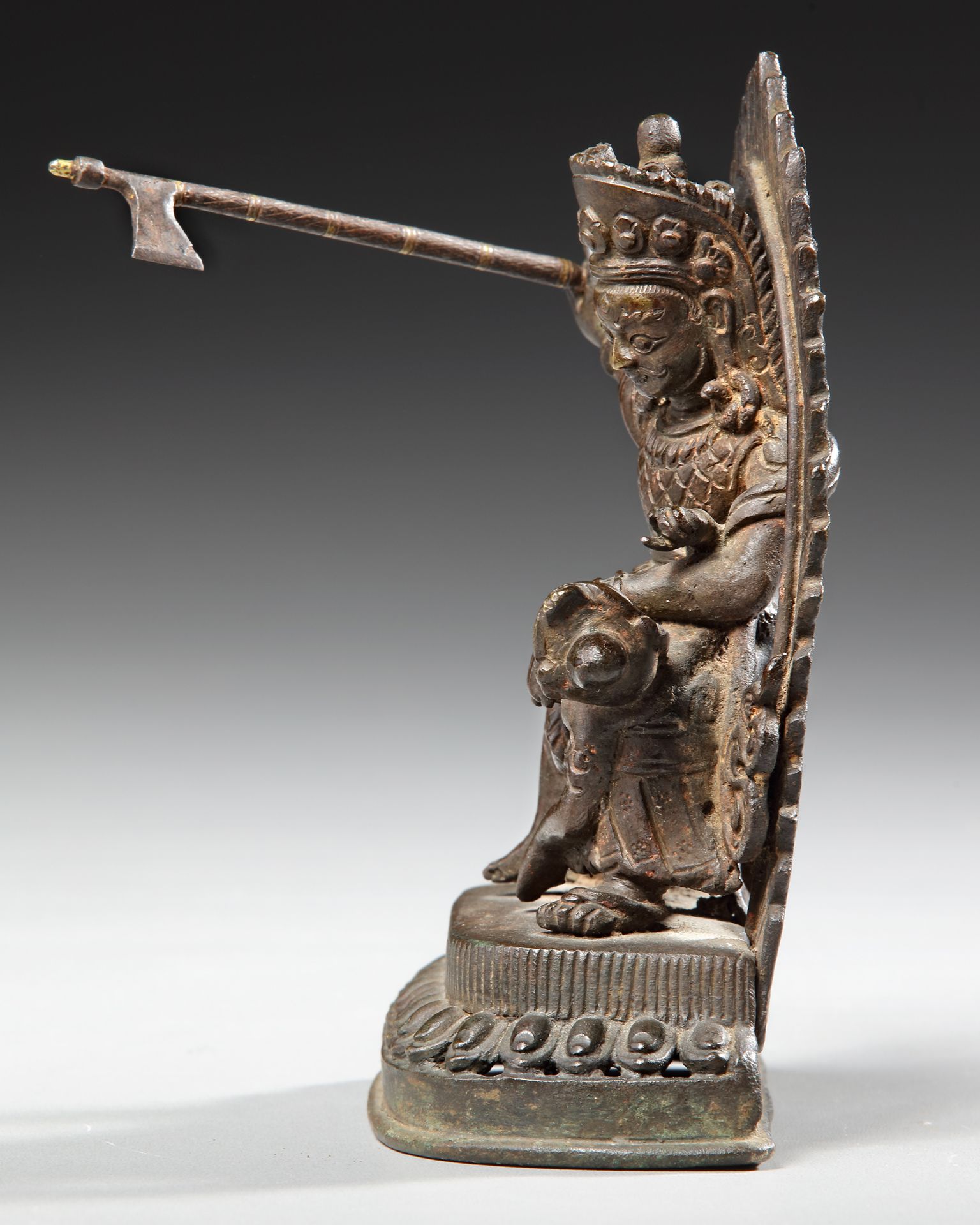 A BRONZE FIGURE OF BHAIRAVA, NEPAL, 18TH CENTURY - Image 4 of 7