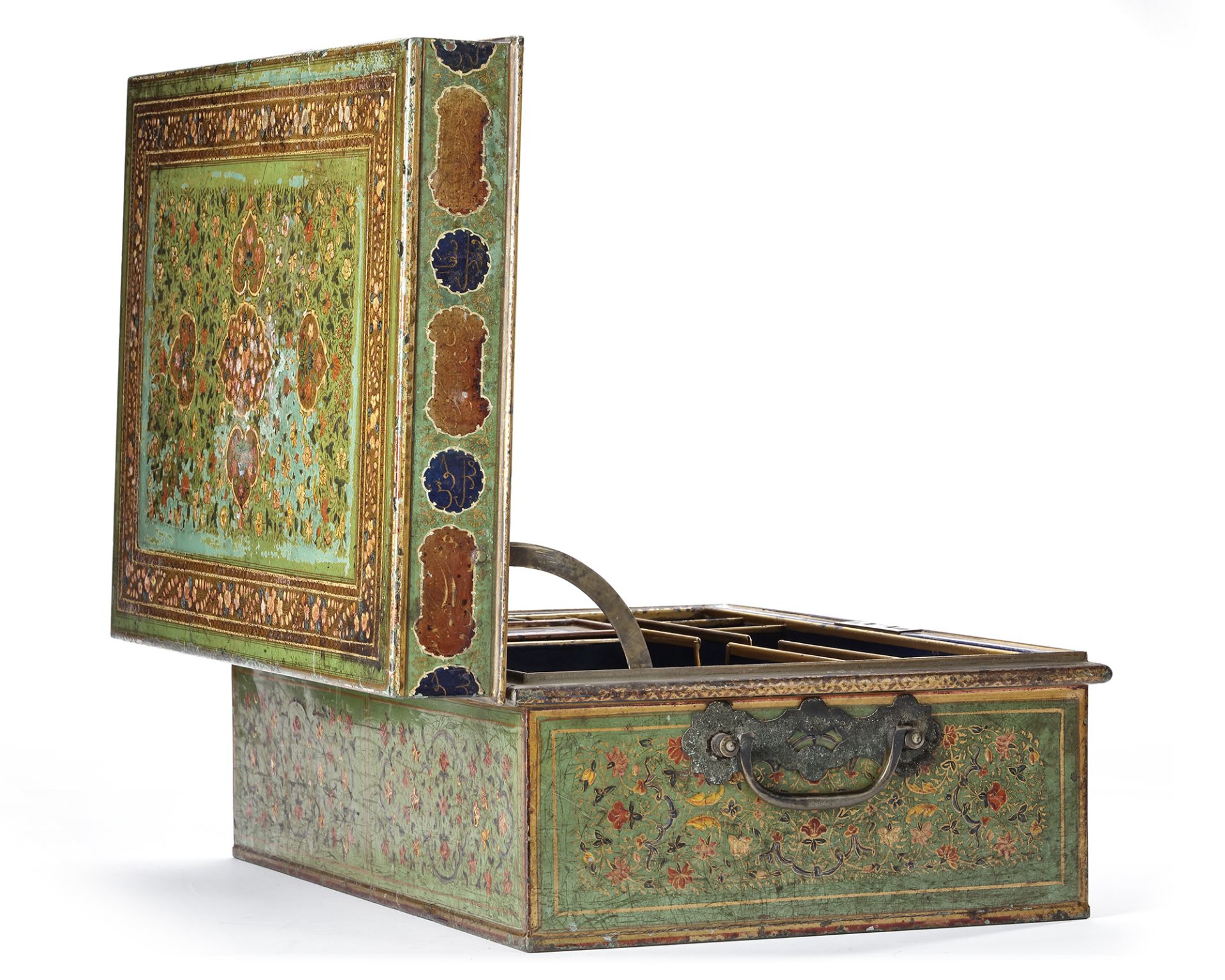 AN ANGLO-PERSIAN METAL DISPATCH BOX BY ALLIBHOY VALLIJEE & SONS 1897 - Image 6 of 6