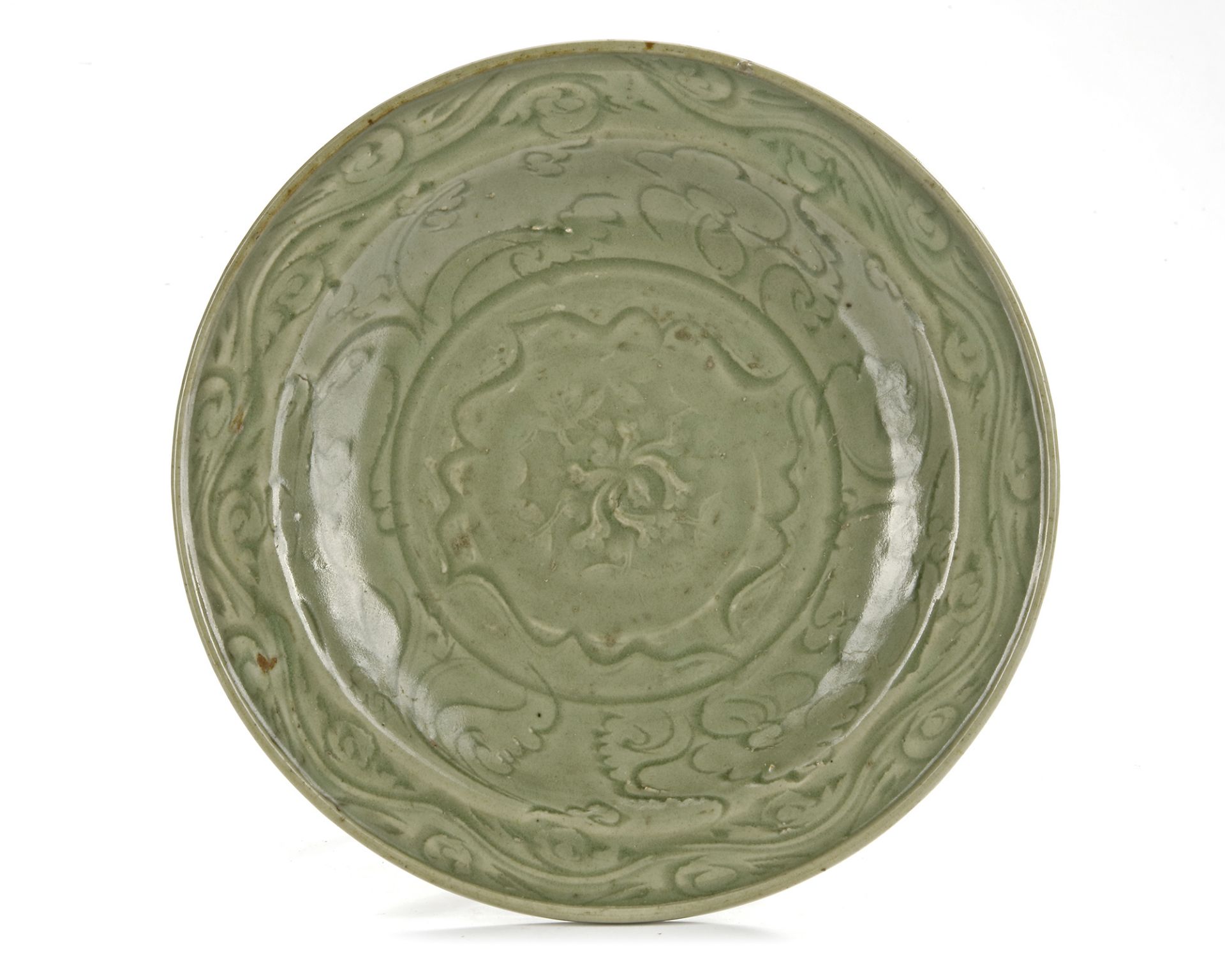 A CHINESE LONGQUAN DISH, MING DYNASTY (1368-1644)