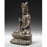 A CHINESE BRONZE FIGURE OF GUANYIN, CIRCA 1500