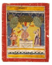 AN ILLUSTRATION FROM THE RAGAMALA SERIES, RAGA BASANT, MALWA CENTRAL INDIA, 17TH CENTURY