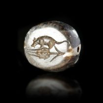 A GREEK SCARABOID WITH A MOUSE, 3RD/4TH CENTURY BC