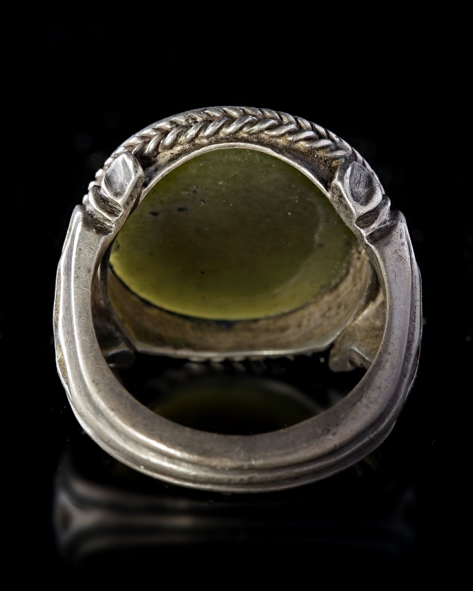 AN AGATE SEAL SILVER RING - Image 5 of 6