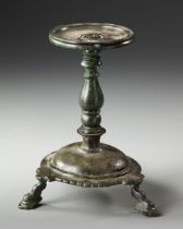 A BYZANTINE BRONZE LAMP STAND, 6TH-7TH CENTURY AD