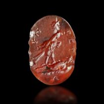 A GNOSTIC INTAGLIO IN CARNELIAN, 3RD CENTURY AD