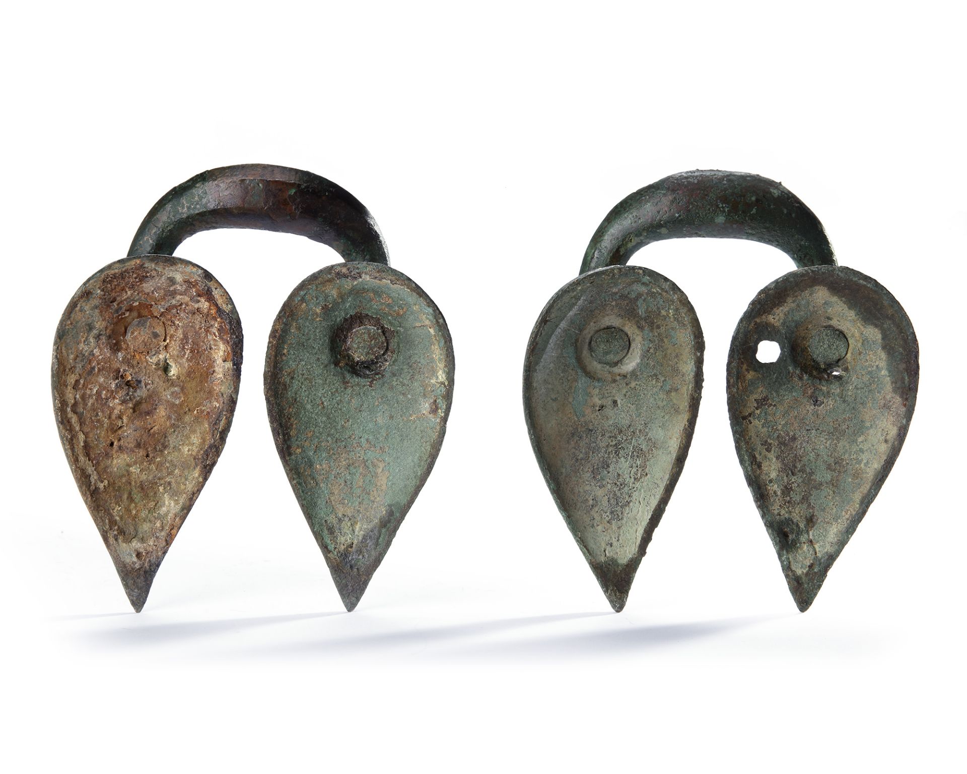 A PAIR OF HANDLES FROM A GREEK VESSEL, 6TH-5TH BC - Image 2 of 3