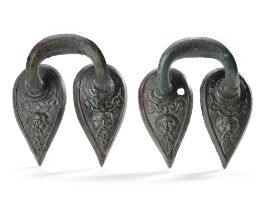 A PAIR OF HANDLES FROM A GREEK VESSEL, 6TH-5TH BC