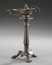 A BRONZE LAMP WITH CANDELABRA, EARLY BYZANTINE, 5TH-6TH CENTURY AD