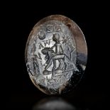 A ROMAN GNOSTIC INTAGLIO IN AGATE, 3RD CENTURY AD