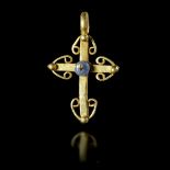 AN UNUSUAL BYZANTINE GOLD CROSS, 6TH/7TH CENTURY AD