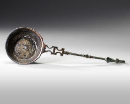 A ROMAN BRONZE LADLE, CIRCA 2ND-3RD CENTURY AD