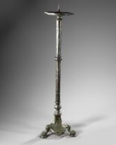 A LARGE BRONZE BYZANTINE LAMP STAND, 6TH-7TH CENTURY AD