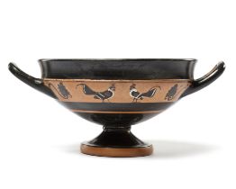 AN ATTIC KYLIX BY THE TLESON PAINTER, 6TH CENTURY BC