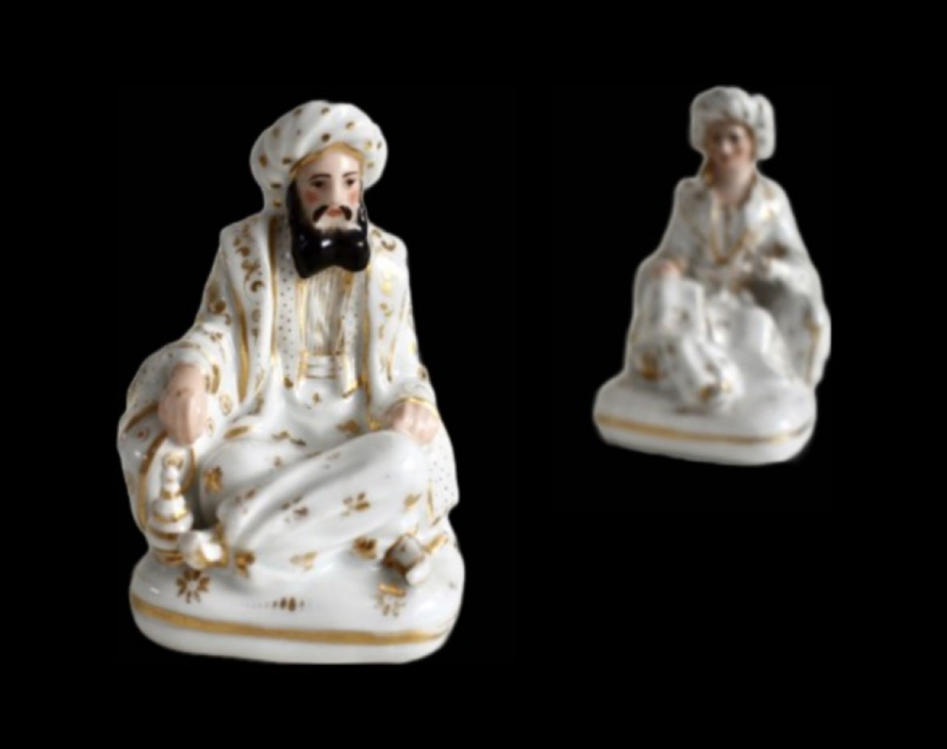 Two porcelain Sultan and Sultana container models  - Image 8 of 16