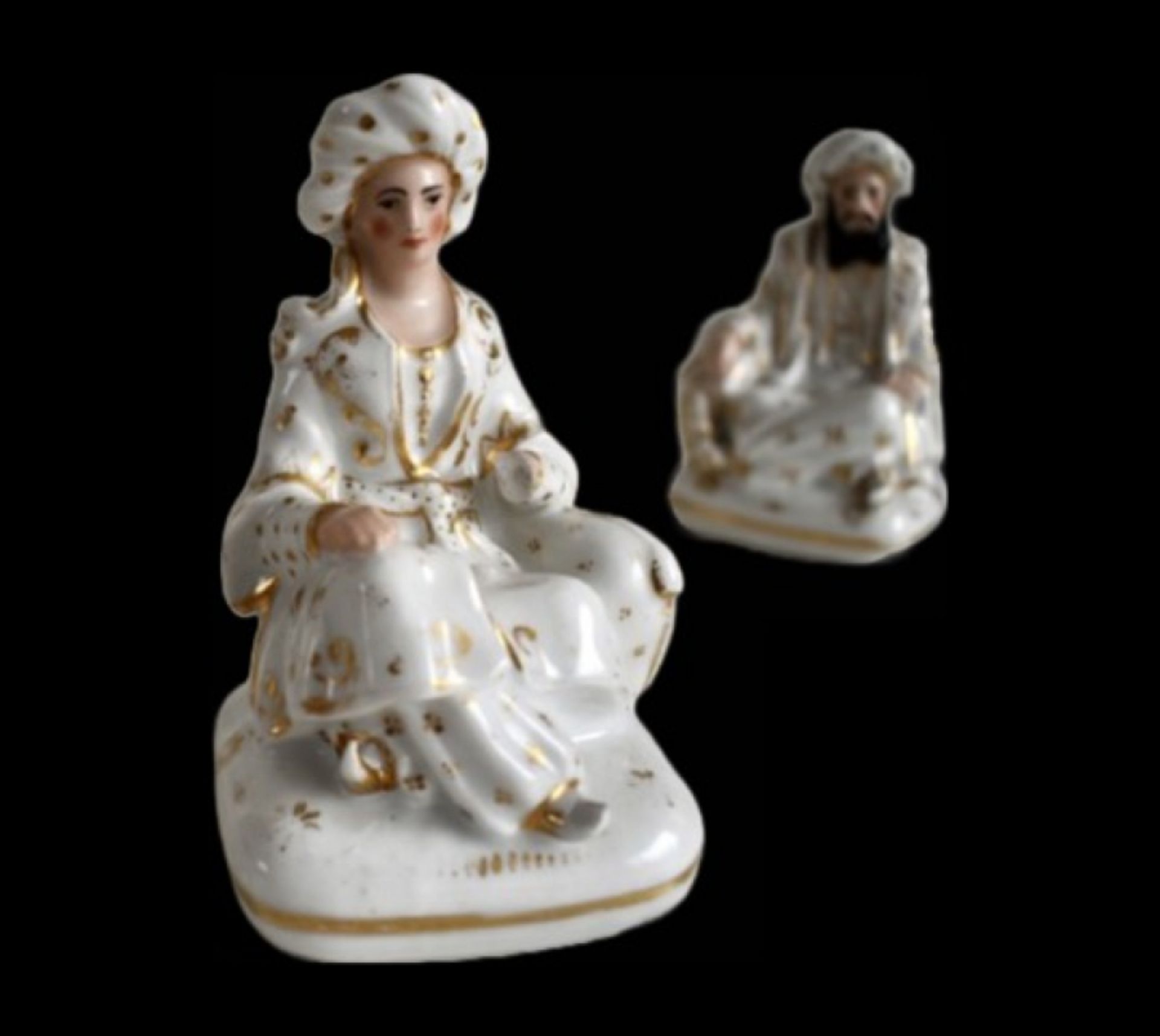 Two porcelain Sultan and Sultana container models  - Image 11 of 16