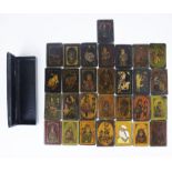 29 Persian Qajar lacquer paper mache playing cards