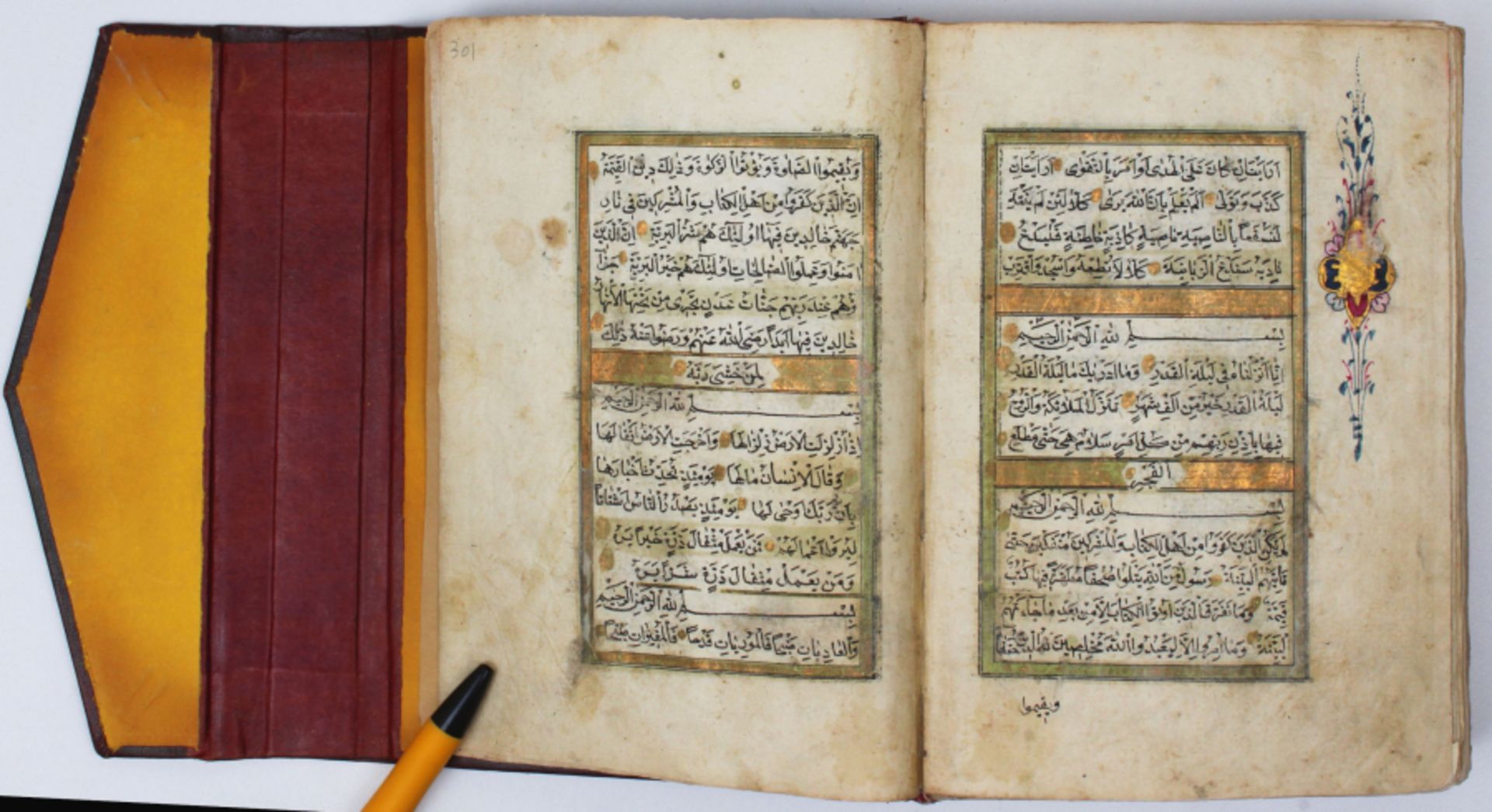 18th/19th century handwritten Ottoman Quran - Image 8 of 11