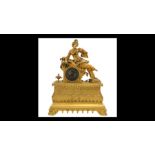 A fire-gilt French pendule circa 1820